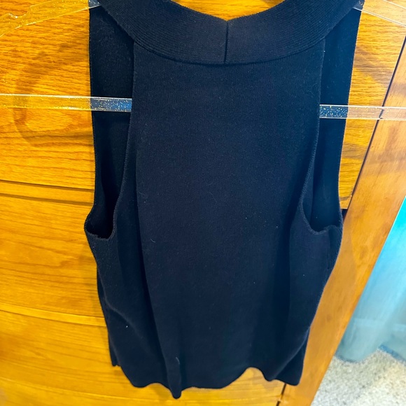 Axcess Liz Claiborne tank sweater halter top, black S, good condition - Picture 3 of 3